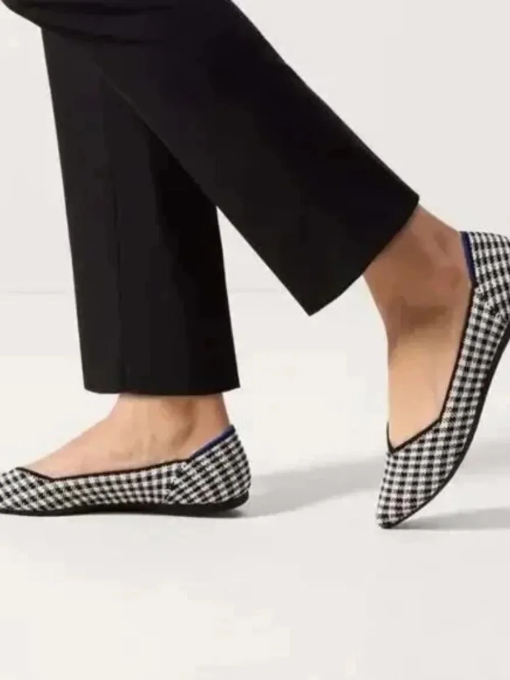 Rothy's The Point in Picnic Slip On Women's Ballet Comfort Gingham Flats Size 12